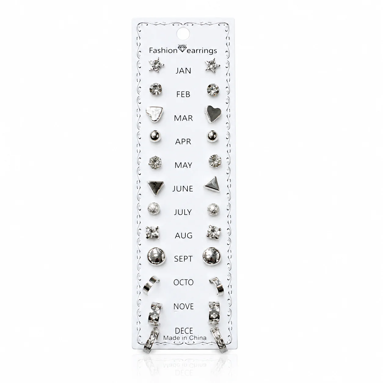 Jan-Dec Birthstone Combo (Silver)
